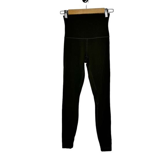 Lululemon Align Pant 4 Full Length 28”‎ High Rise Waistband Pocket Olive Green - Picture 1 of 10